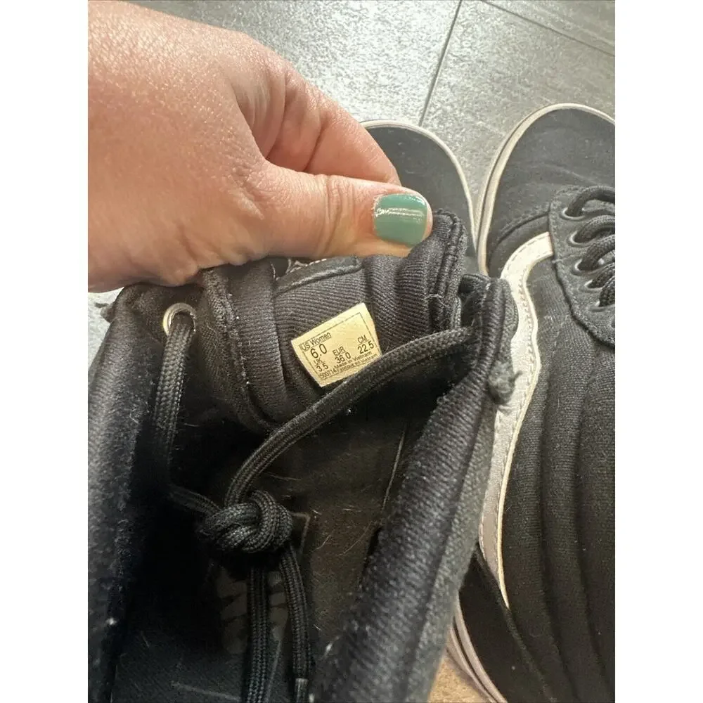 Vans Black Hitop Women's Sneakers Black 500714 Size 6